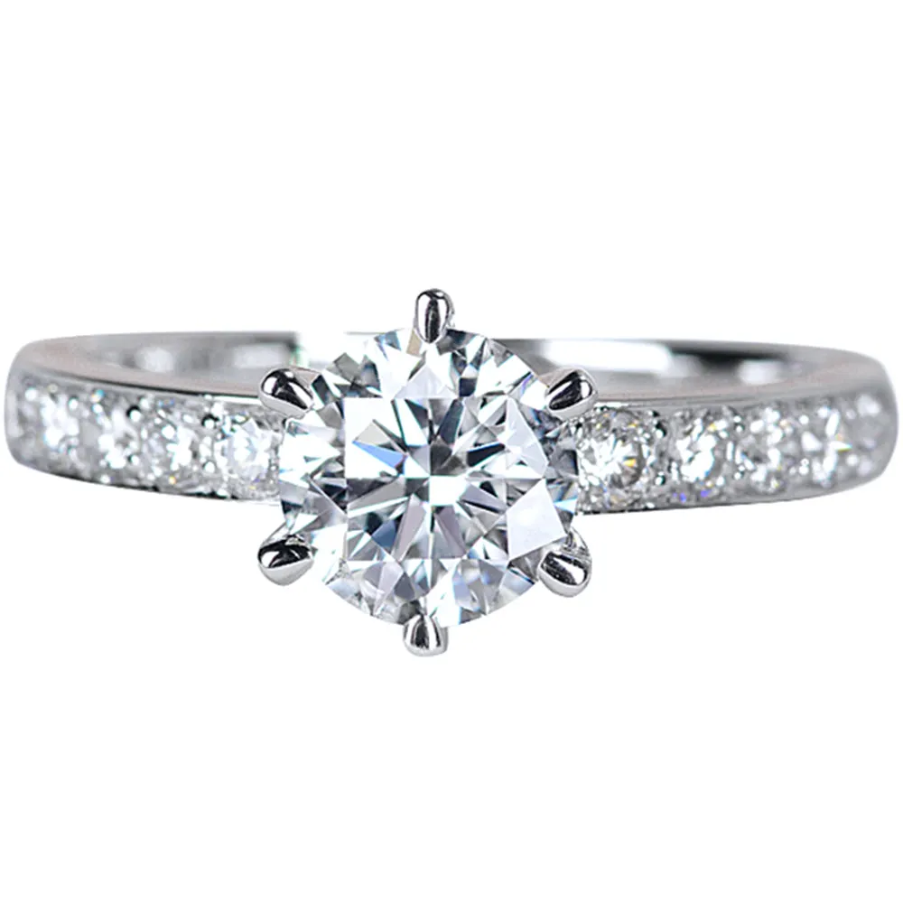 Classic 6 Prong GIA Cert Diamond Engagement Ring
