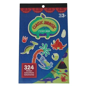 Classic Jurassic Craft Sticker Book Assortment, 324-Piece