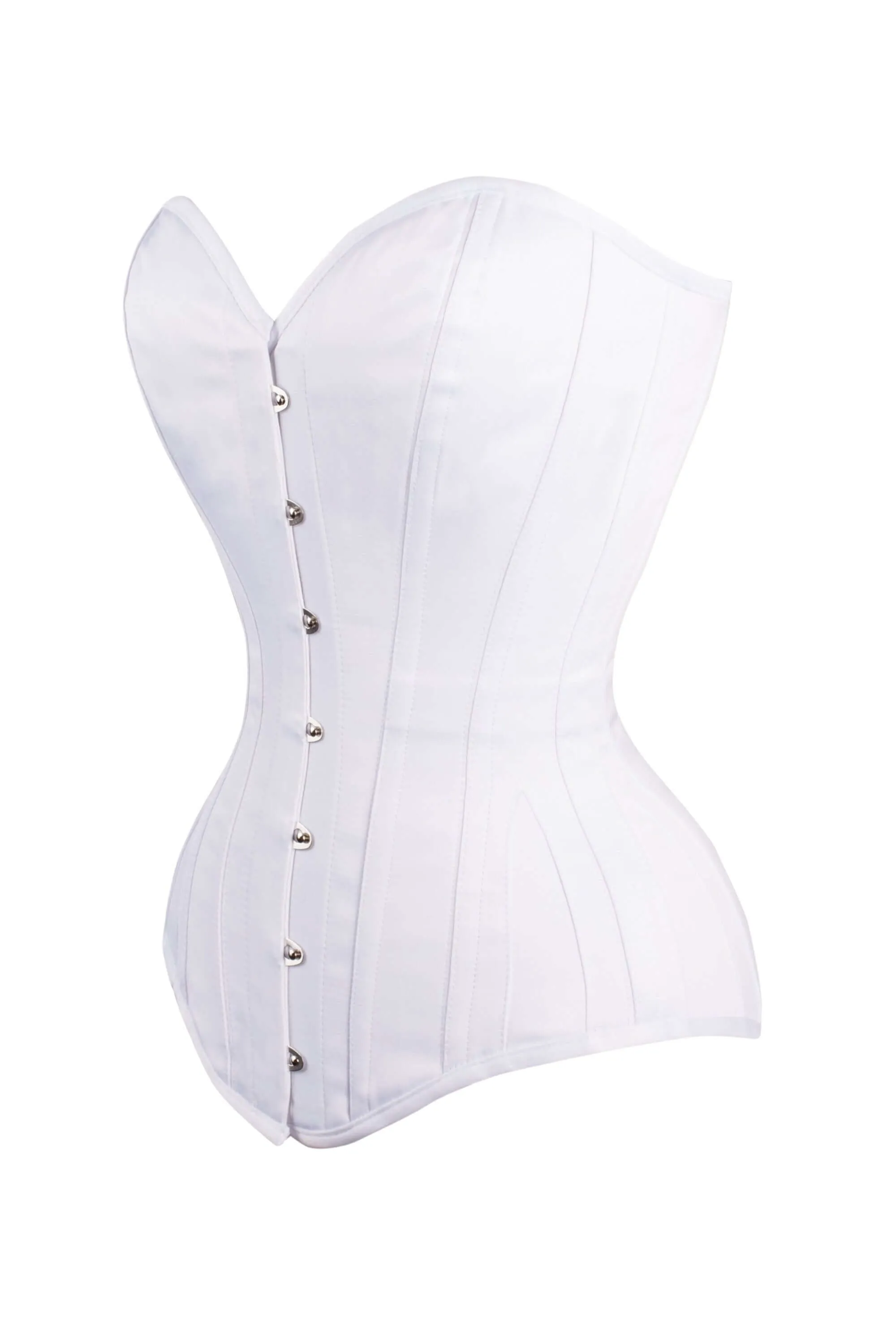Classic Long White Waist Taming Corset
