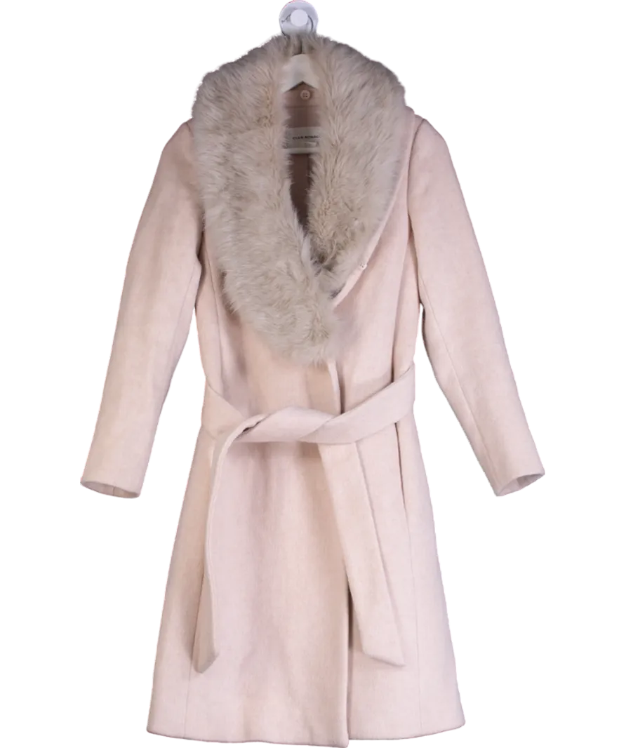 Club Monaco Beige Tie Waist Wrap Coat UK XS