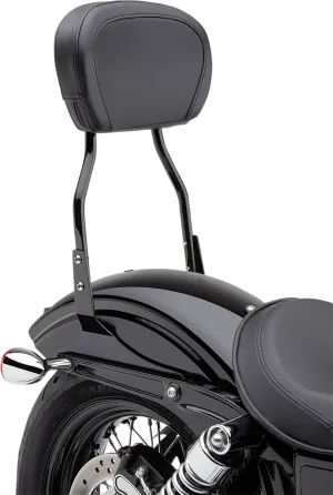 Cobra 602-1252B Short Round Sissy Bar - Black Powder-Coated