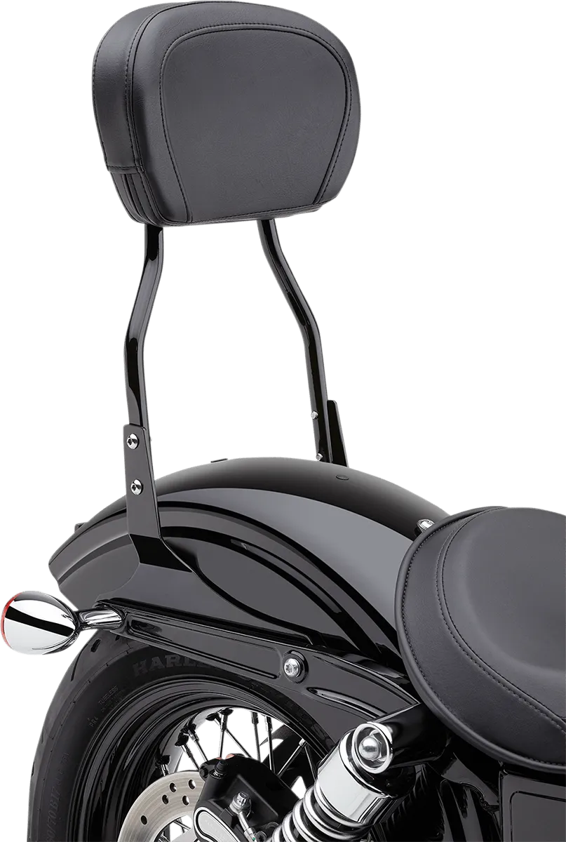 Cobra 602-1252B Short Round Sissy Bar - Black Powder-Coated