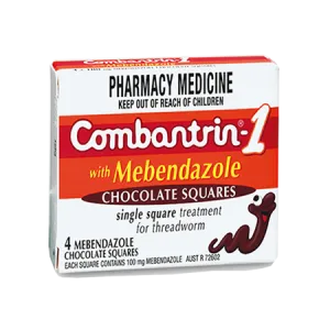 Combantrin-1 Chocolate Squares with Mebendazole
