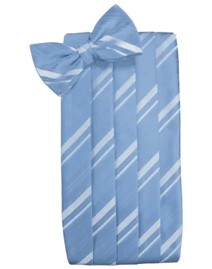 Cornflower Striped Satin Cummerbund