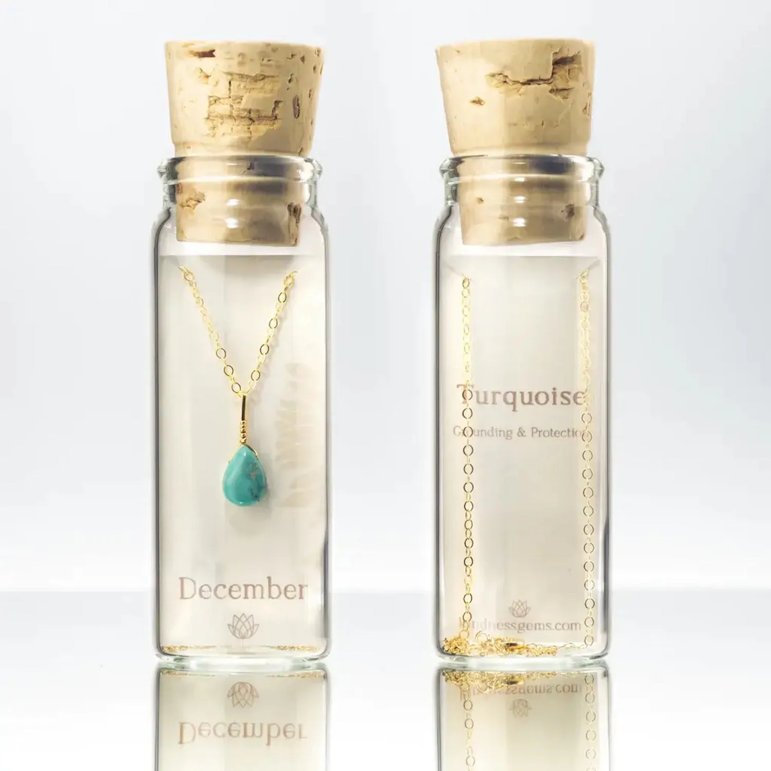 December Birthstone Necklace Bottle