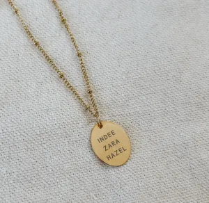 Deluxe Large Oval Necklace