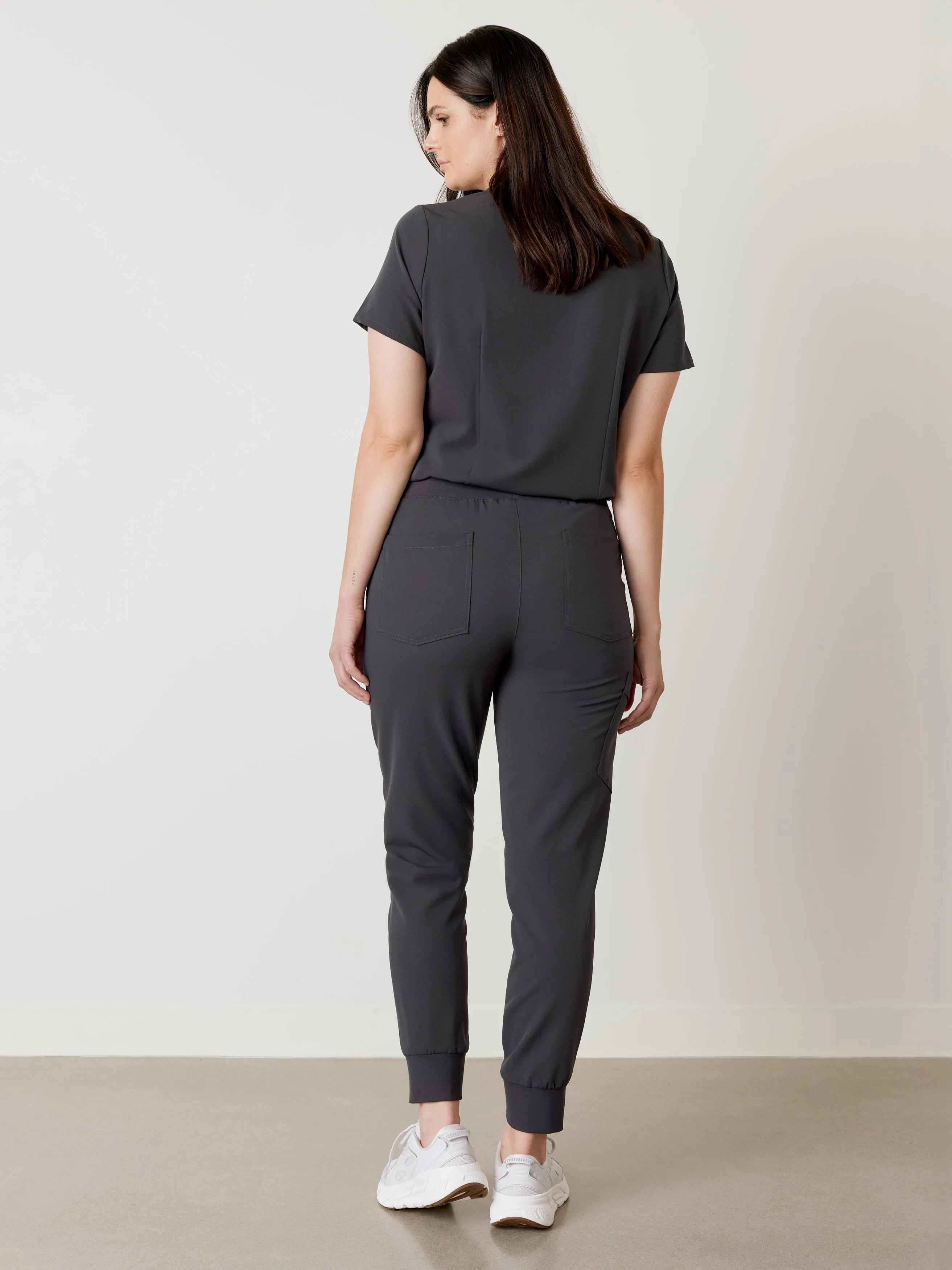 DEMI RE-GARDE™ - CHARBON - Jogger Scrub Pants - SILVADUR™||DEMI RE-GARDE™ - CHARBON - Pantalon Jogger - SILVADUR™