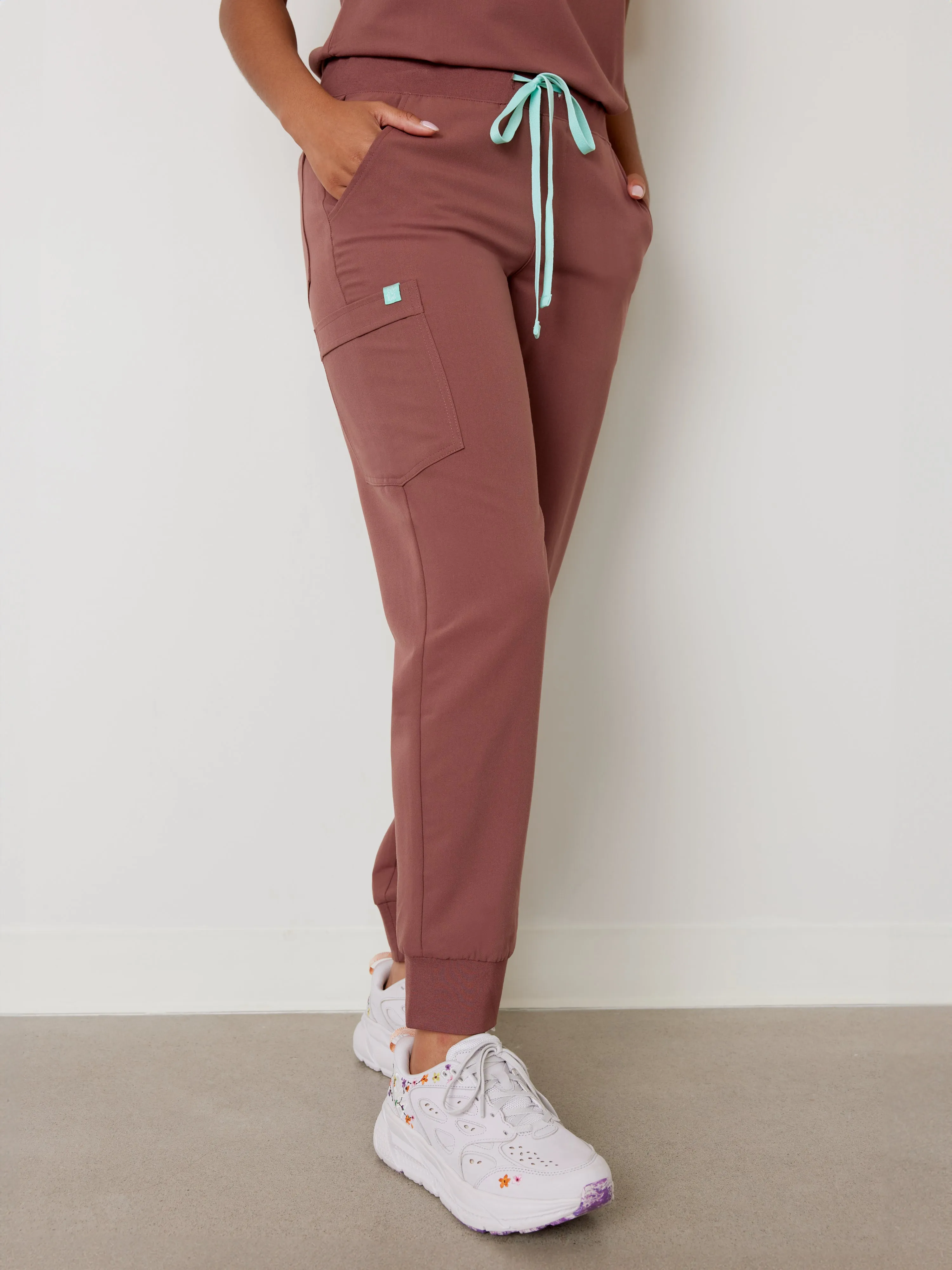 DEMI RE-GARDE™ - MARRON - Jogger Scrub Pants - SILVADUR™|| DEMI RE-GARDE™ - MARRON - Pantalon Jogger - SILVADUR™