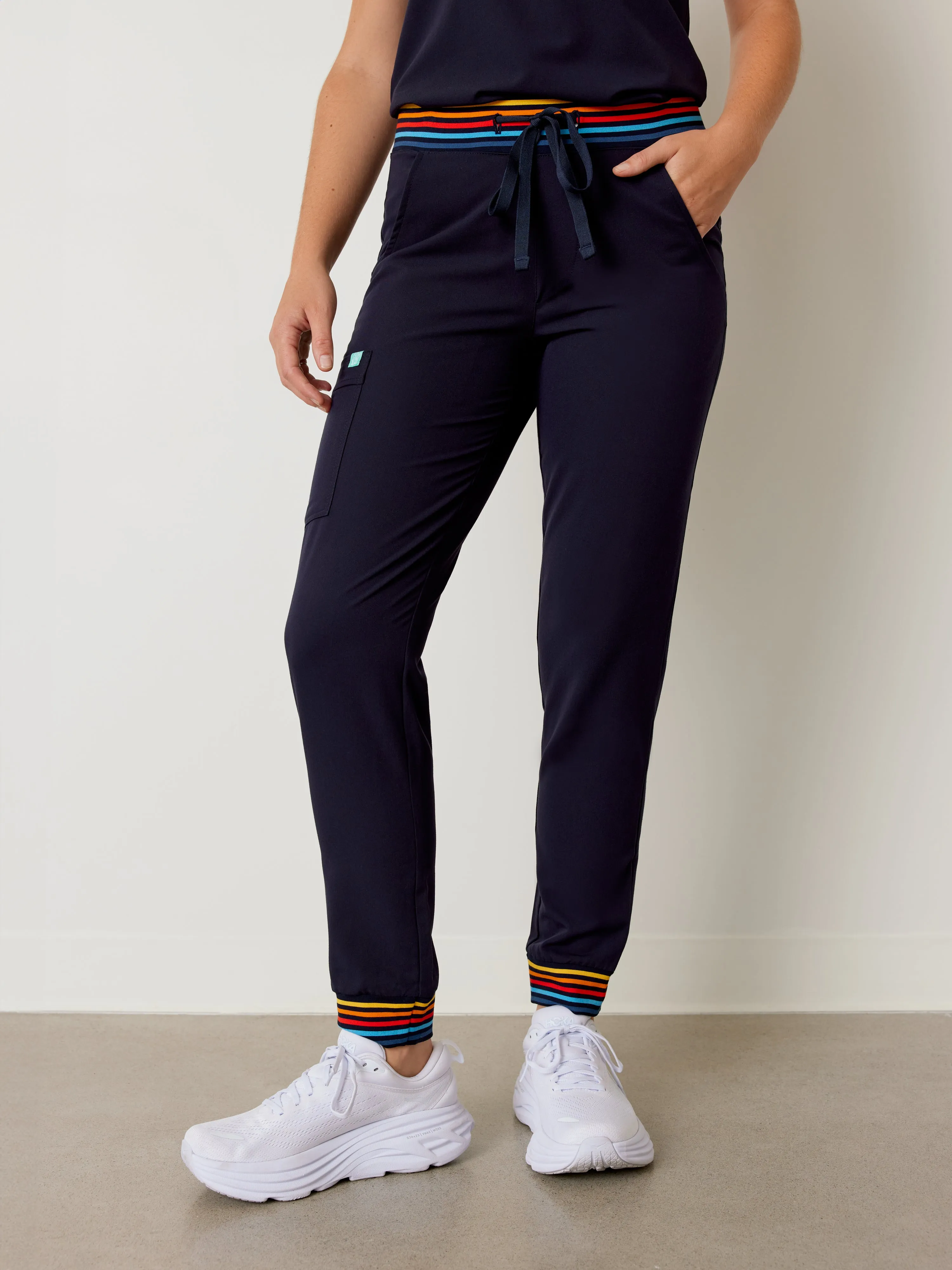 DEMI RE-GARDE™ - RETRO BLEU NAUTIQUE - Jogger Scrub Pants|| DEMI RE-GARDE™ - RETRO BLEU NAUTIQUE - Pantalon Jogger