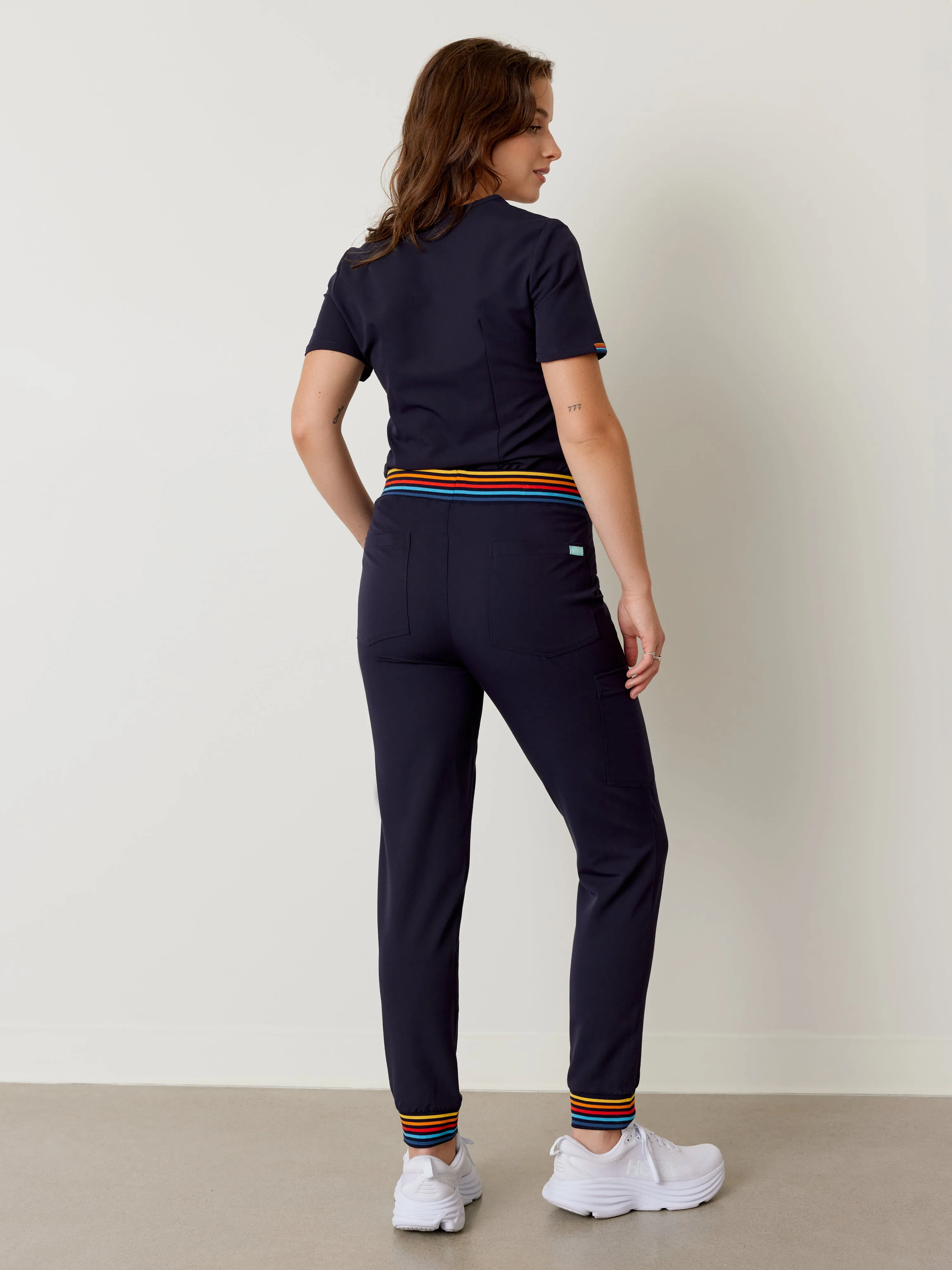 DEMI RE-GARDE™ - RETRO BLEU NAUTIQUE - Jogger Scrub Pants|| DEMI RE-GARDE™ - RETRO BLEU NAUTIQUE - Pantalon Jogger