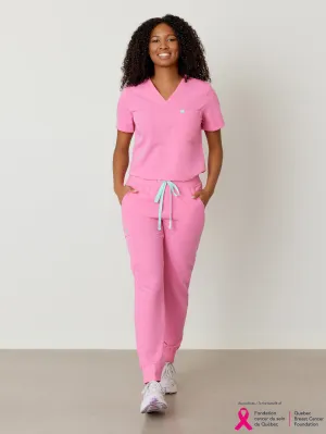 DEMI RE-GARDE™ - ROSE BULLE - Jogger Scrub Pants - SILVADUR™|| DEMI RE-GARDE™ - ROSE BULLE - Pantalon Jogger - SILVADUR™