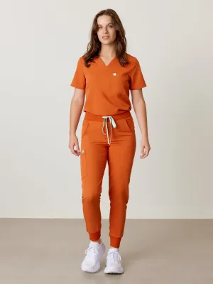 DEMI RE-GARDE™ - ROUILLE - Jogger Scrub Pants- SILVADUR™ - FINAL SALE||DEMI RE-GARDE™ - ROUILLE - Pantalon Jogger - SILVADUR™ - VENTE FINALE