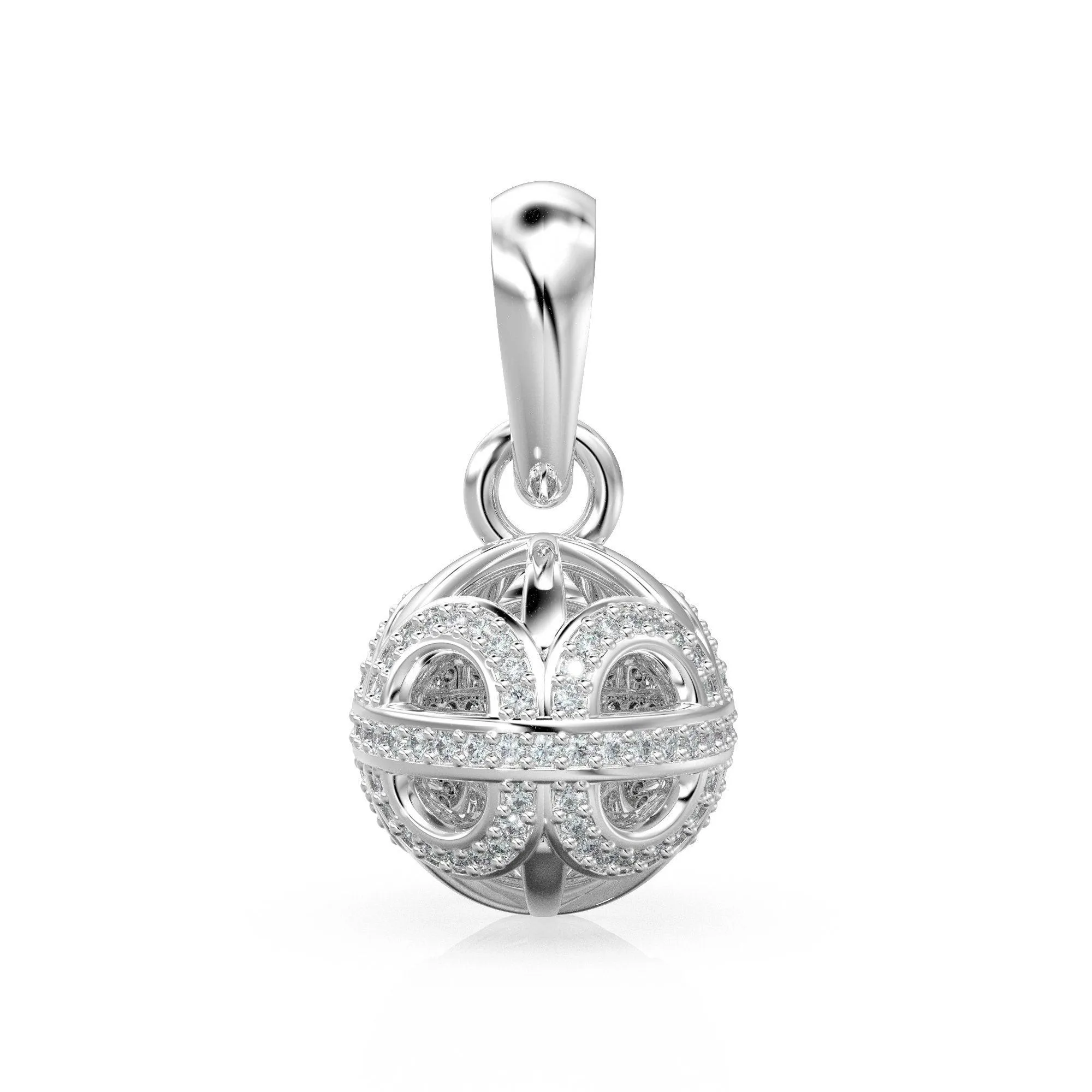 Designer Handmade Pave Diamond Round Ball Luxury 18k Solid Gold Pendant / Jewelry Making Diamond 14k Gold Charm