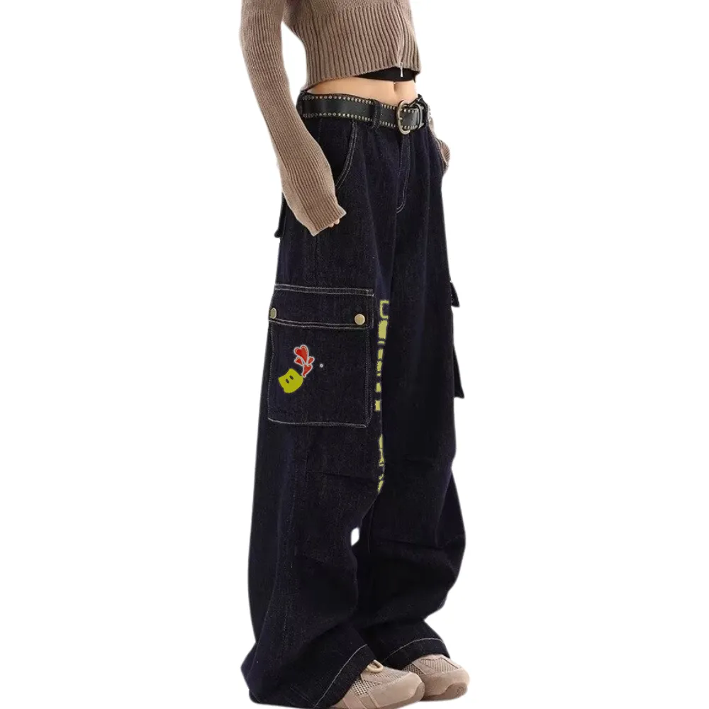 DF|Cartoon Mickey Logo Jeans