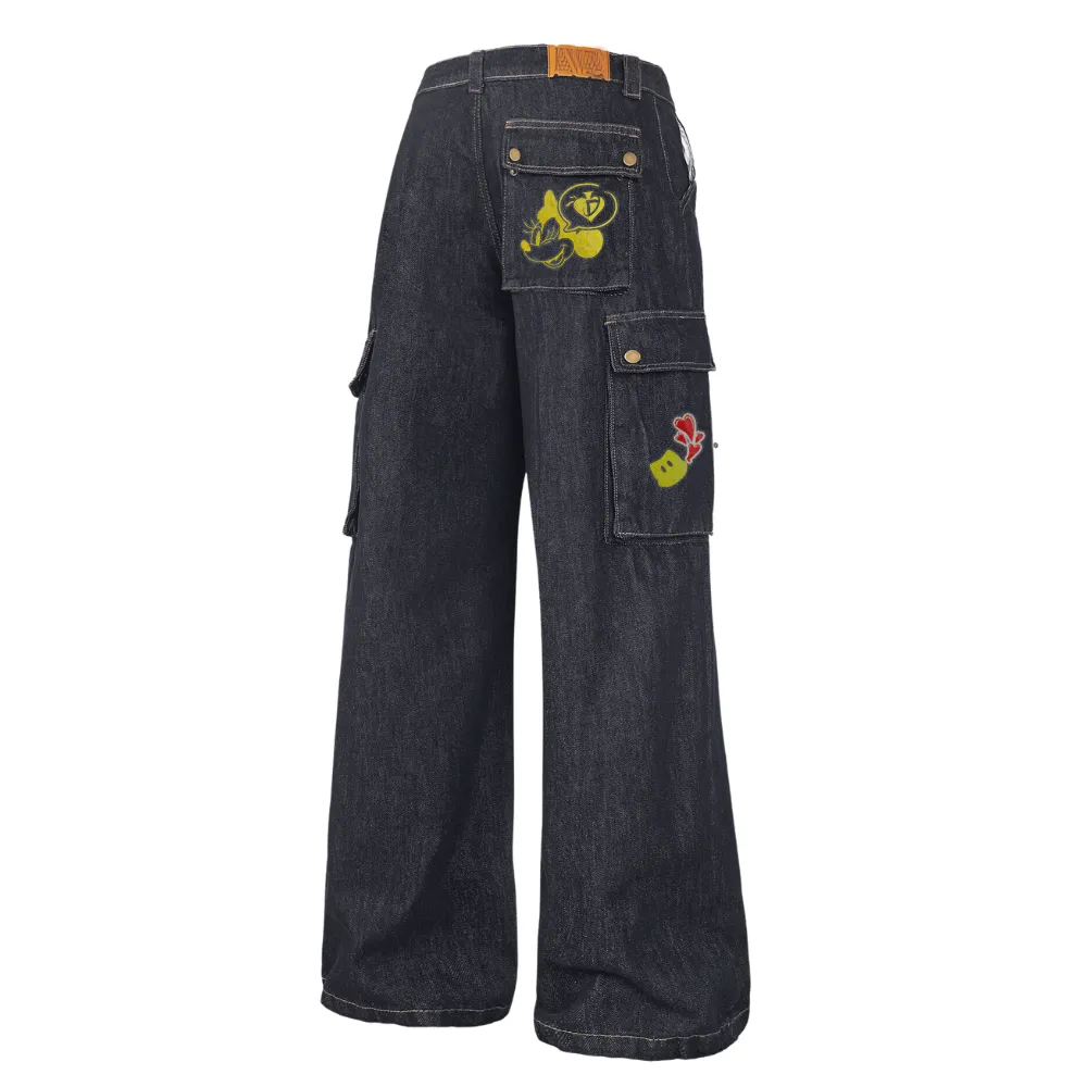 DF|Cartoon Mickey Logo Jeans