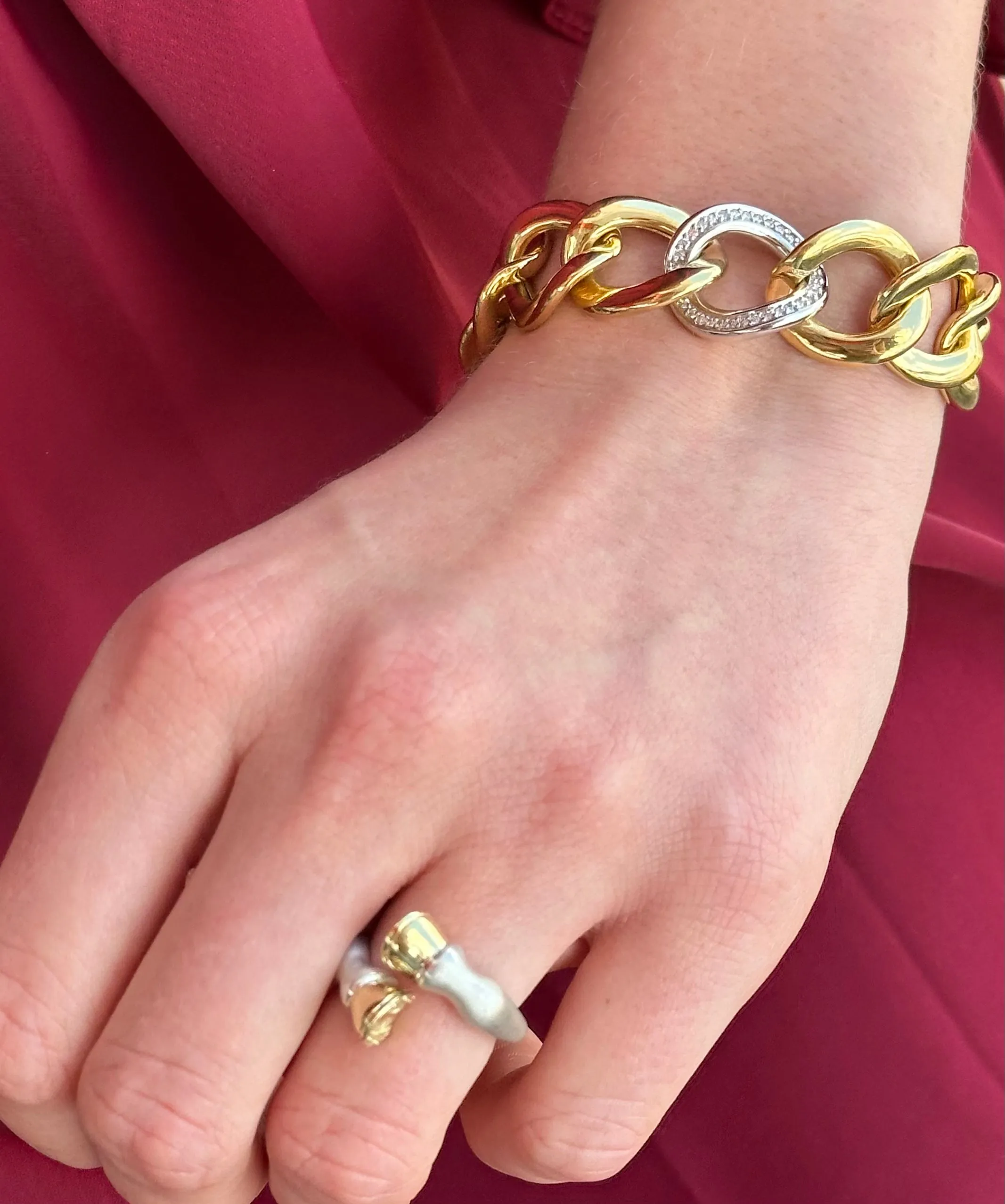 Diamond Curb Chain Bracelet