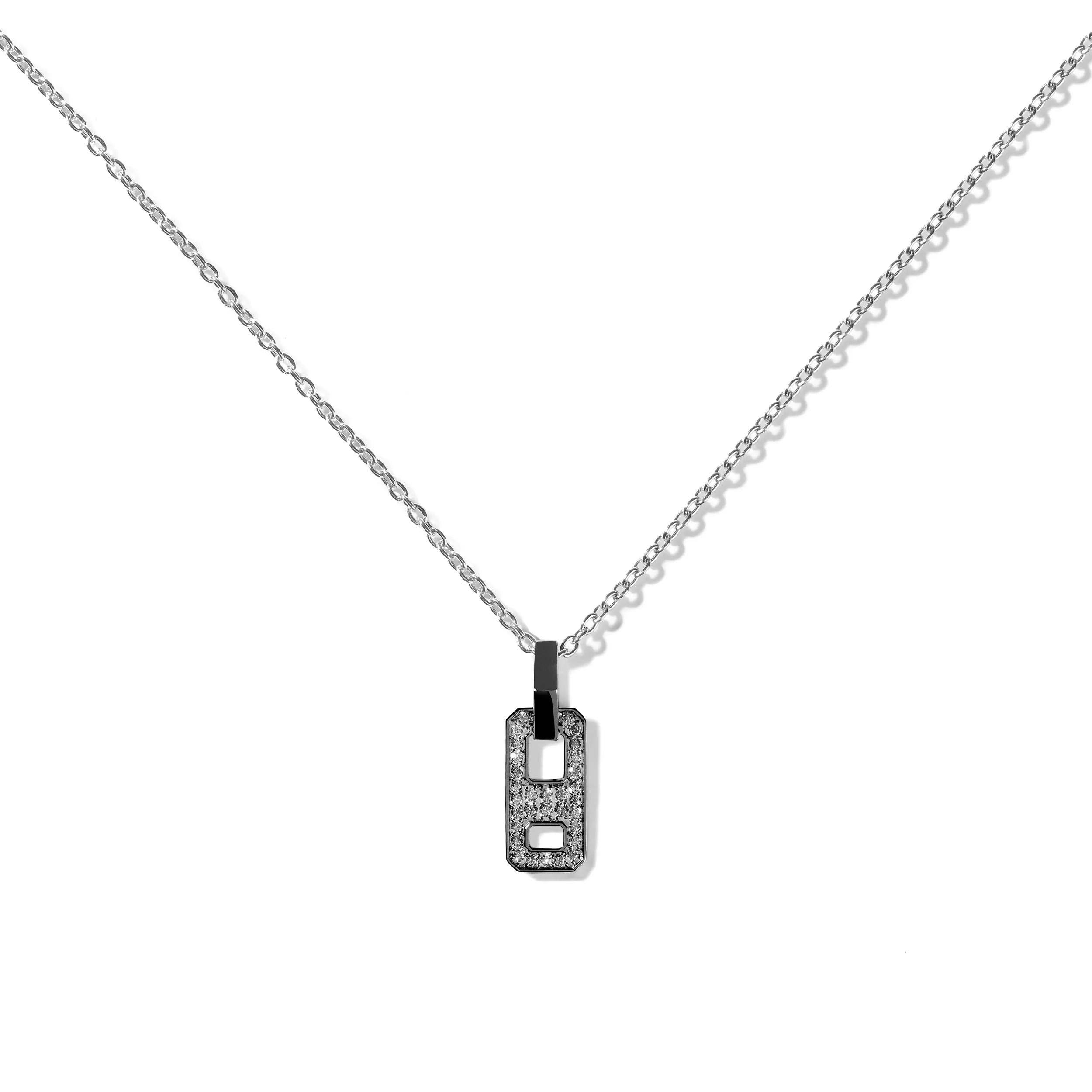 DNA Mini Pave Diamond Necklace