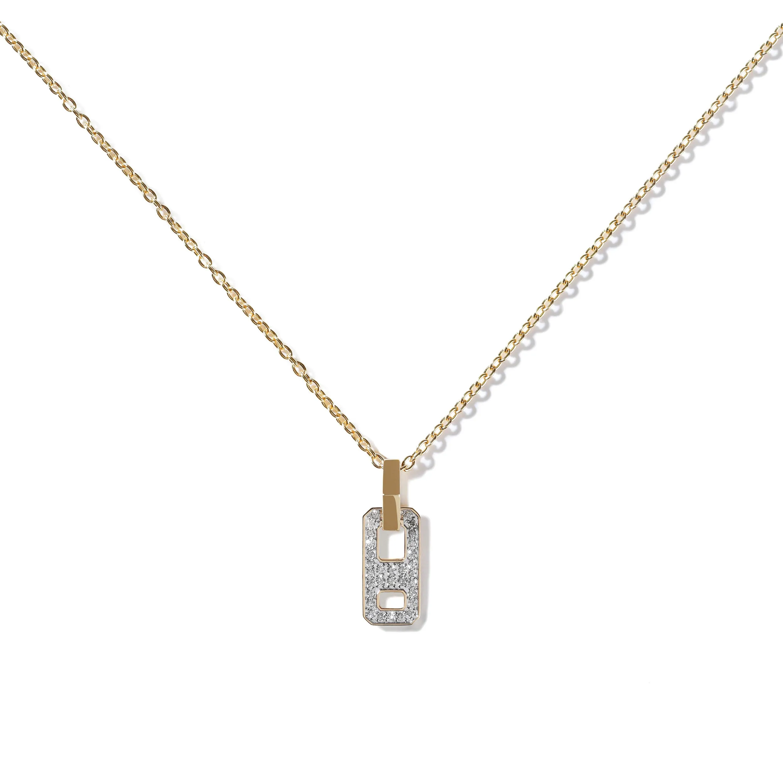 DNA Mini Pave Diamond Necklace