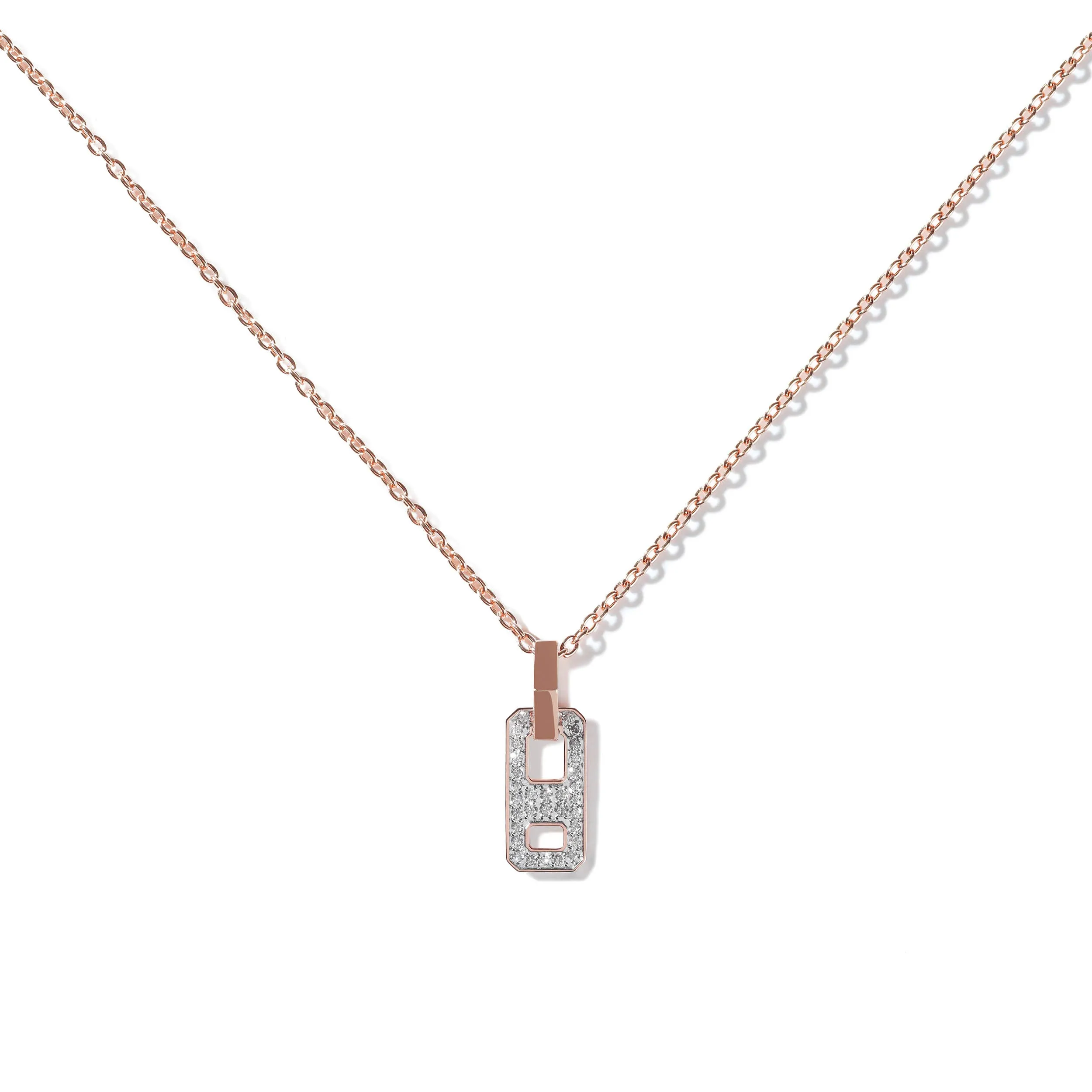 DNA Mini Pave Diamond Necklace
