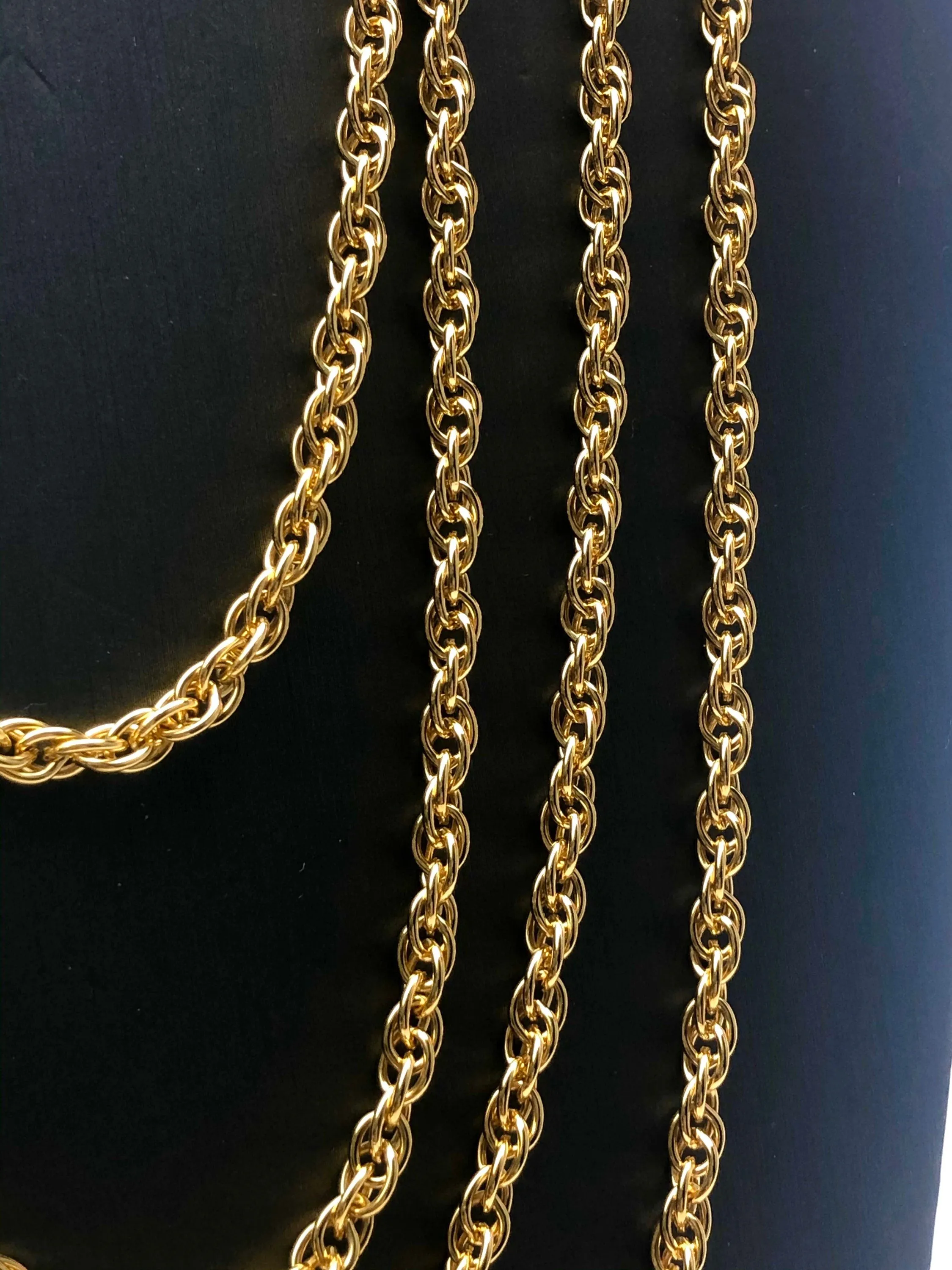 Double 14KGF rope chain , 14K gold filled , SKU #070774