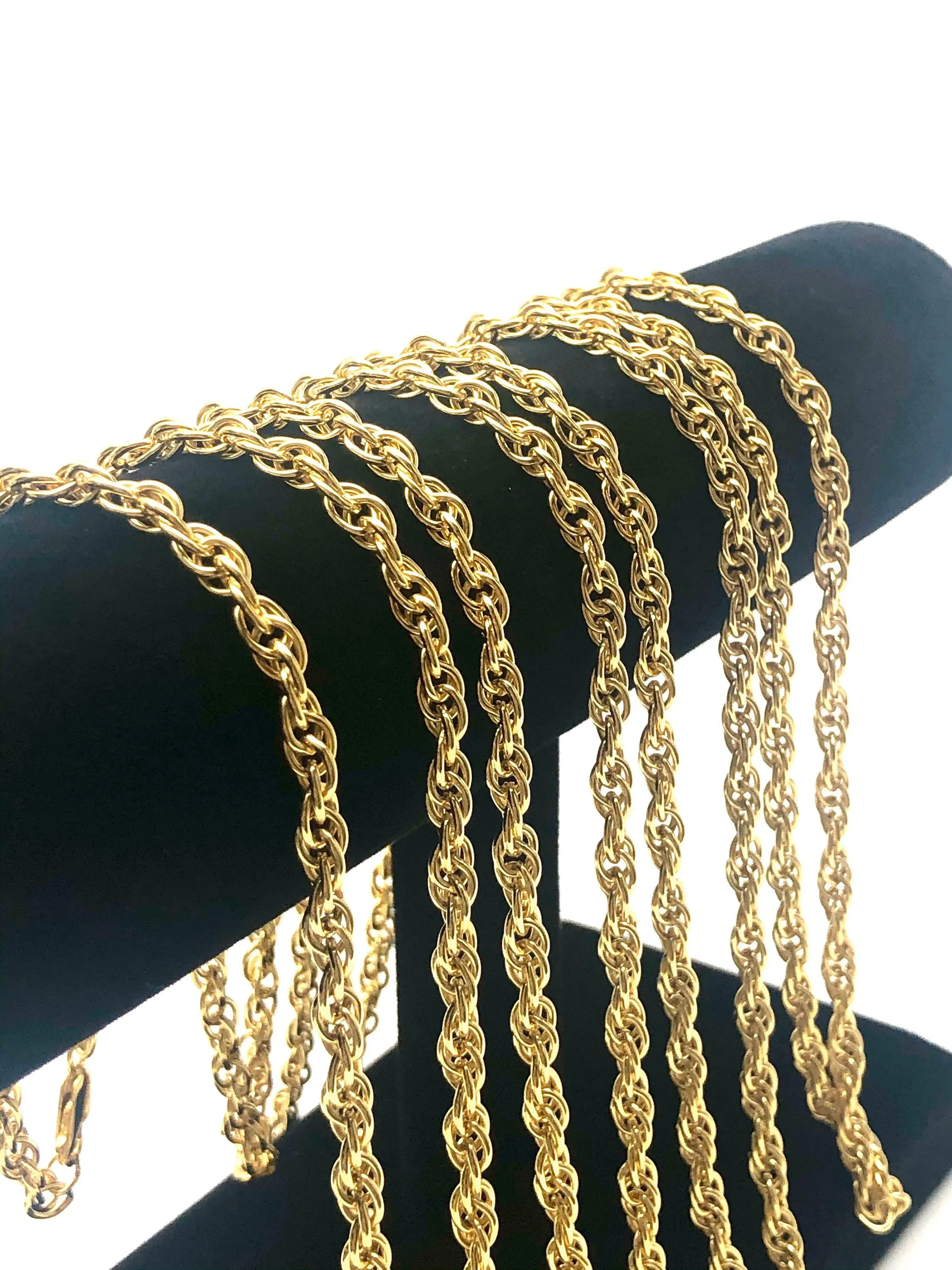 Double 14KGF rope chain , 14K gold filled , SKU #070774
