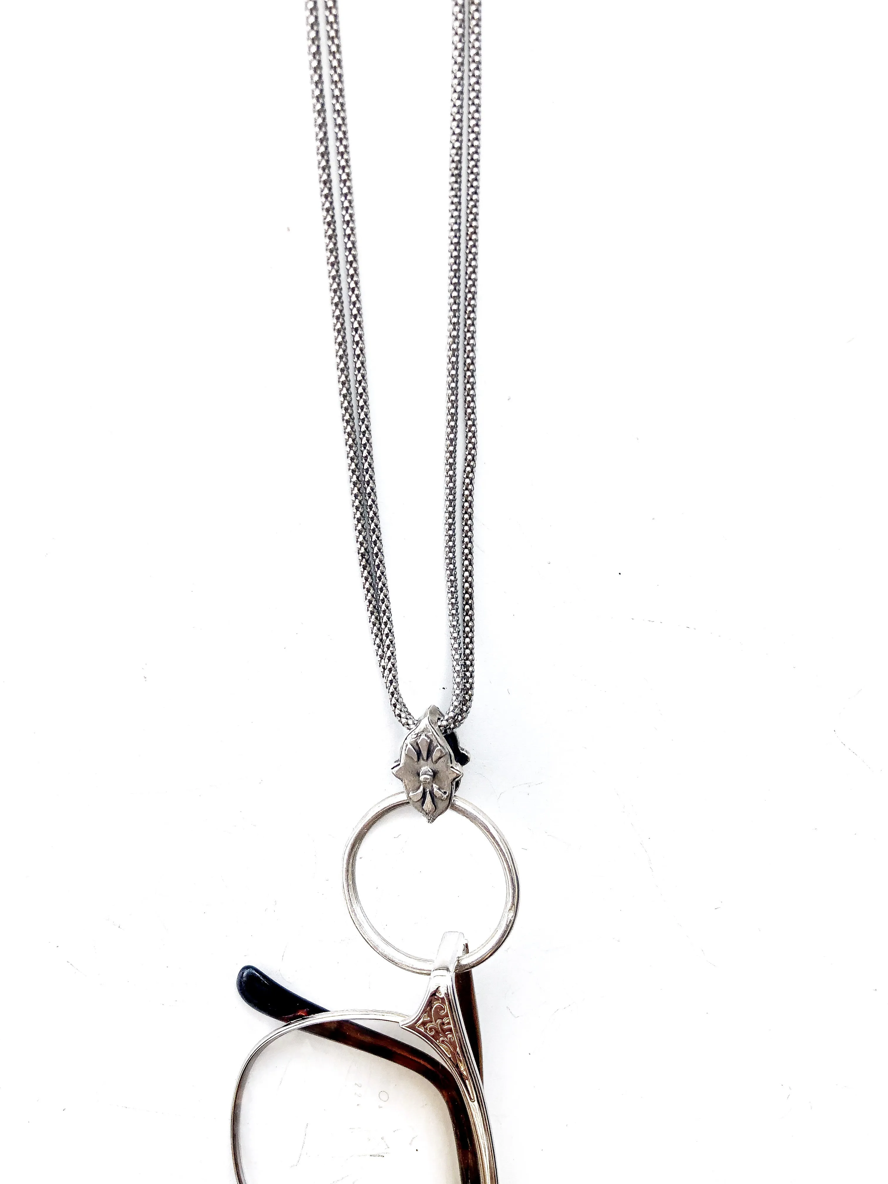 Double Chained Fluer Di Lis Eyering Chain