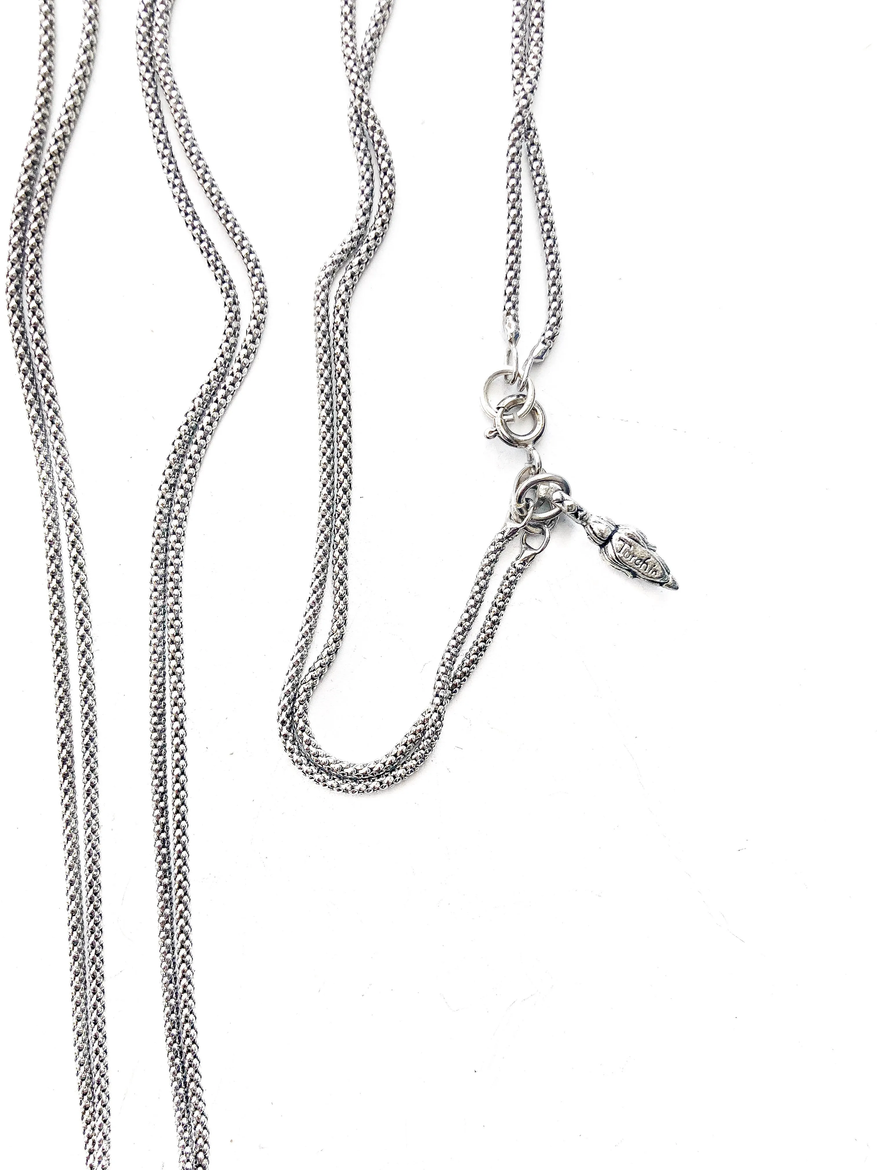 Double Chained Fluer Di Lis Eyering Chain