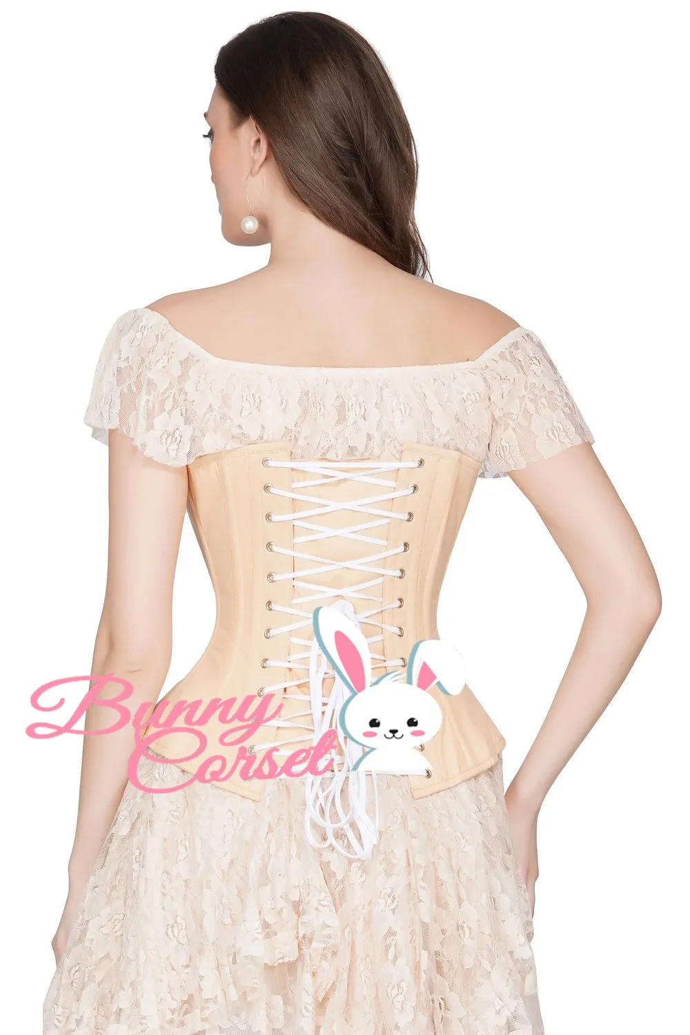 Edwardian Custom Made Long Line Cotton Corset (ELC-401)
