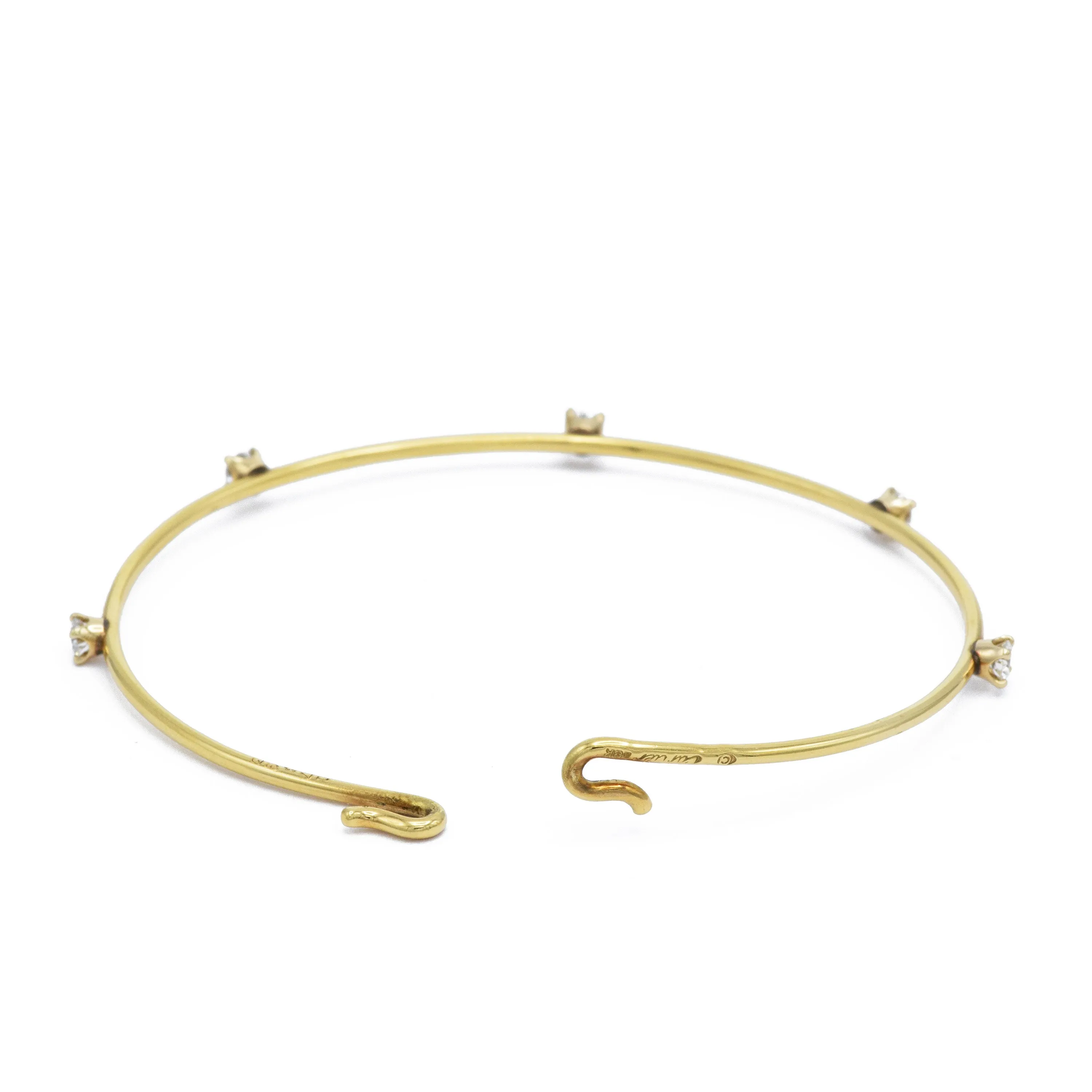 Estate 18KT Yellow Gold Cartier Diamond Bangle