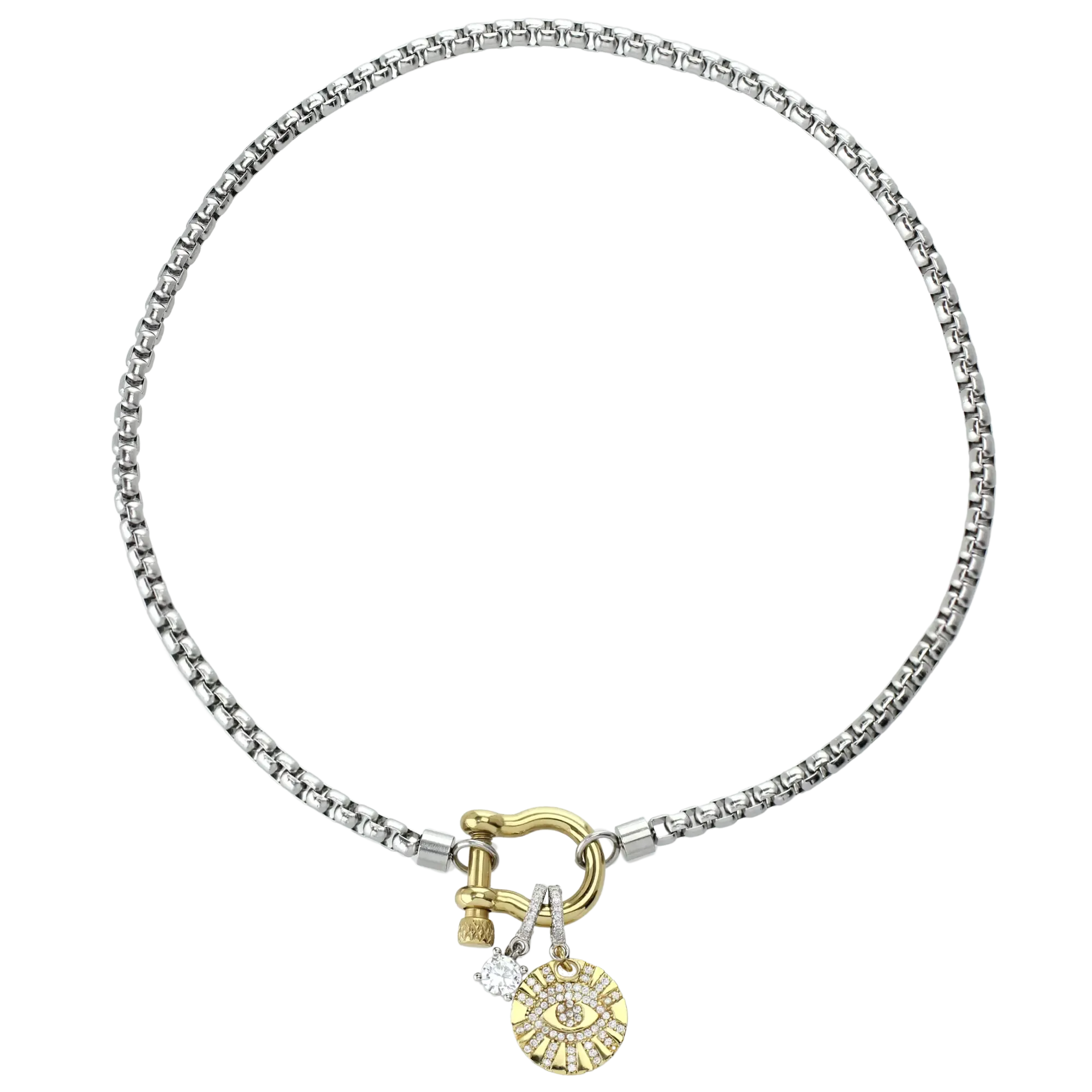 EVIL EYE 2 BOLT CLIP ON CHARM