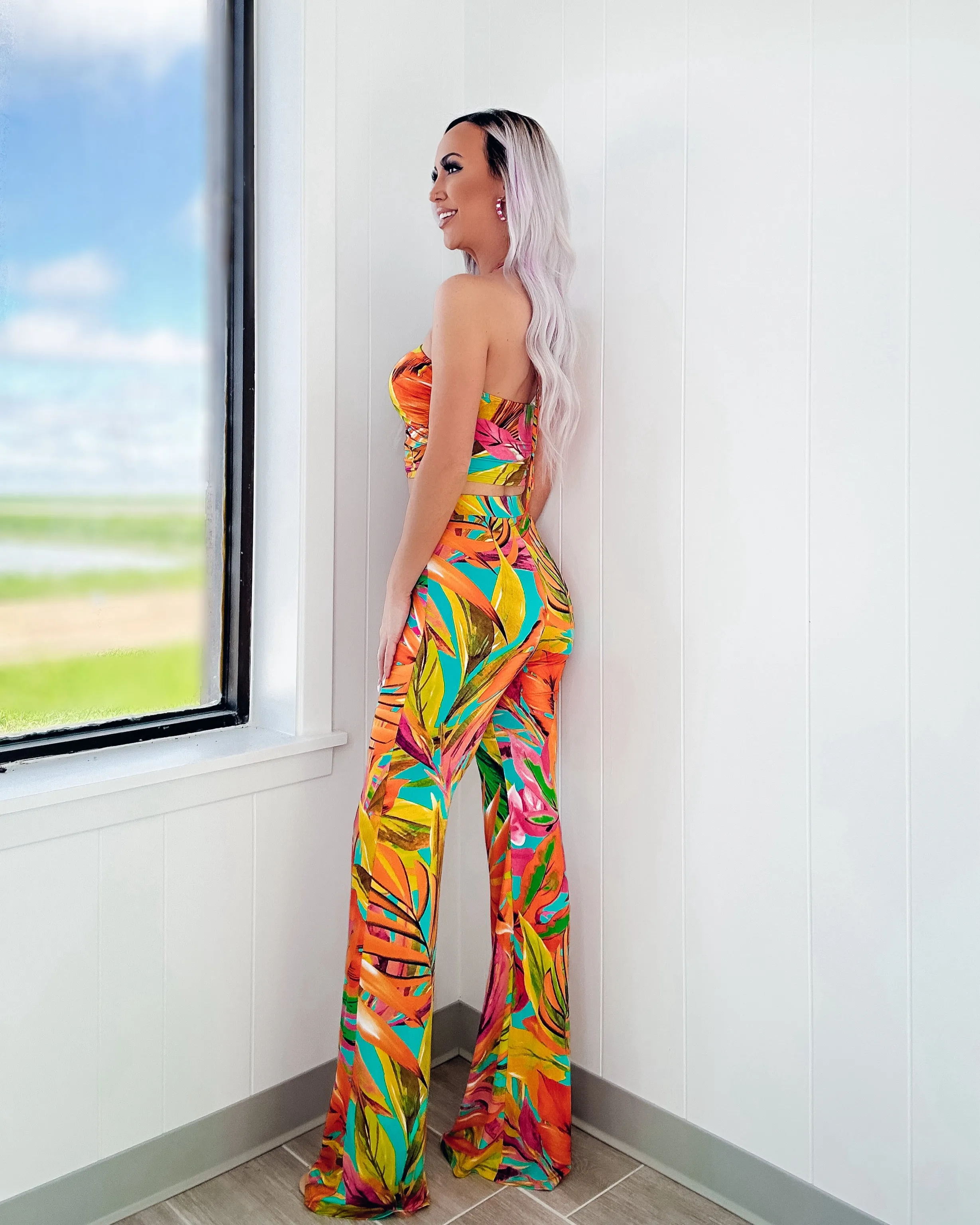 Fantasy Island Halter Pant Set - Multi
