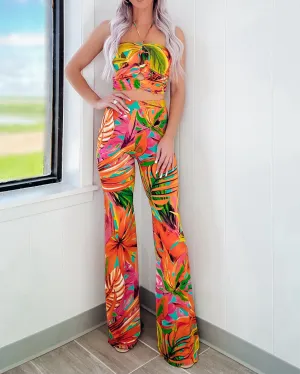 Fantasy Island Halter Pant Set - Multi