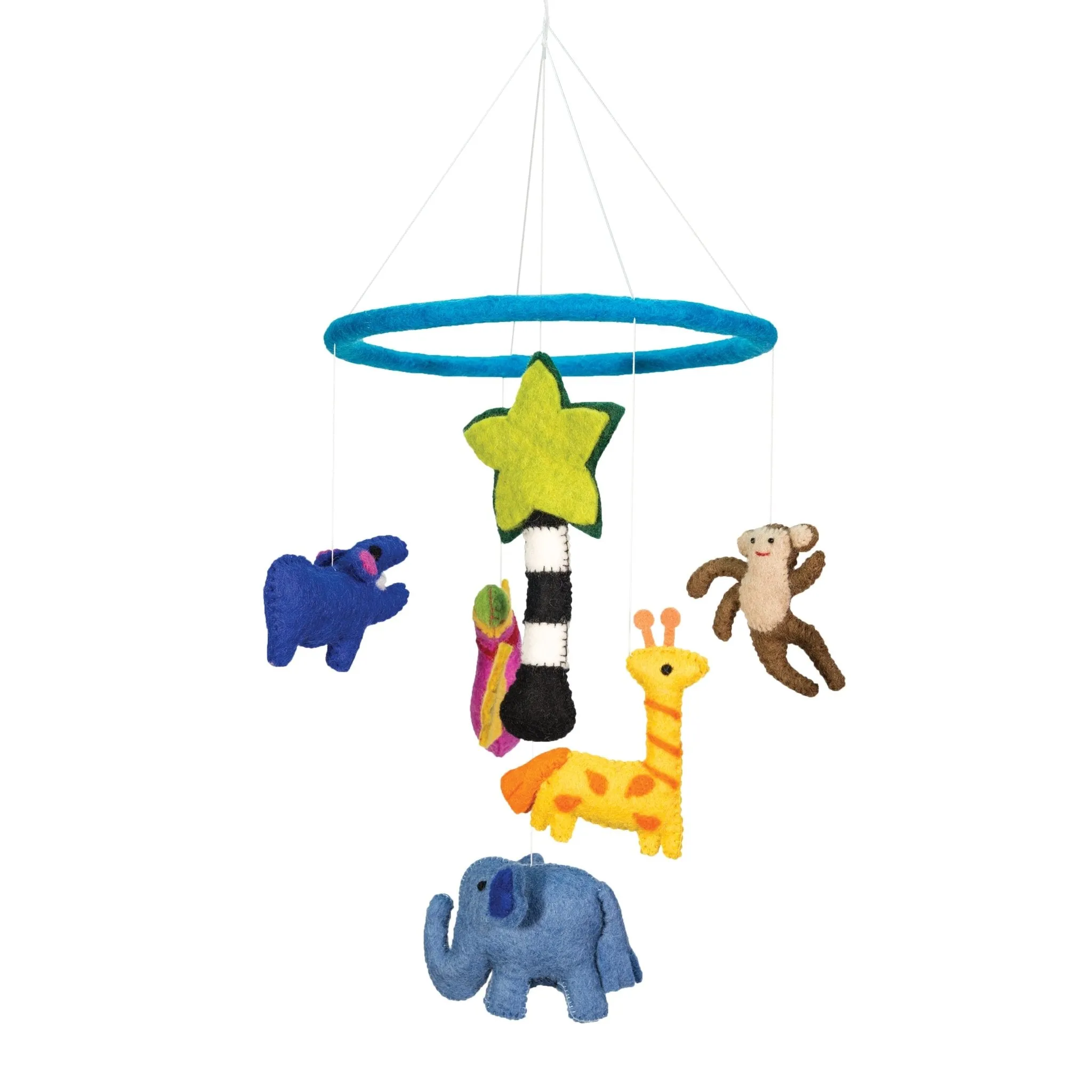 Felted Wild Forest Theme Mobile Hanging