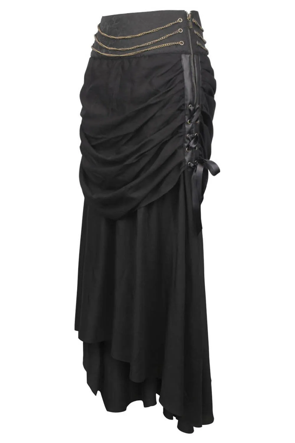 Fidal Steampunk Skirt with Hanging Chains