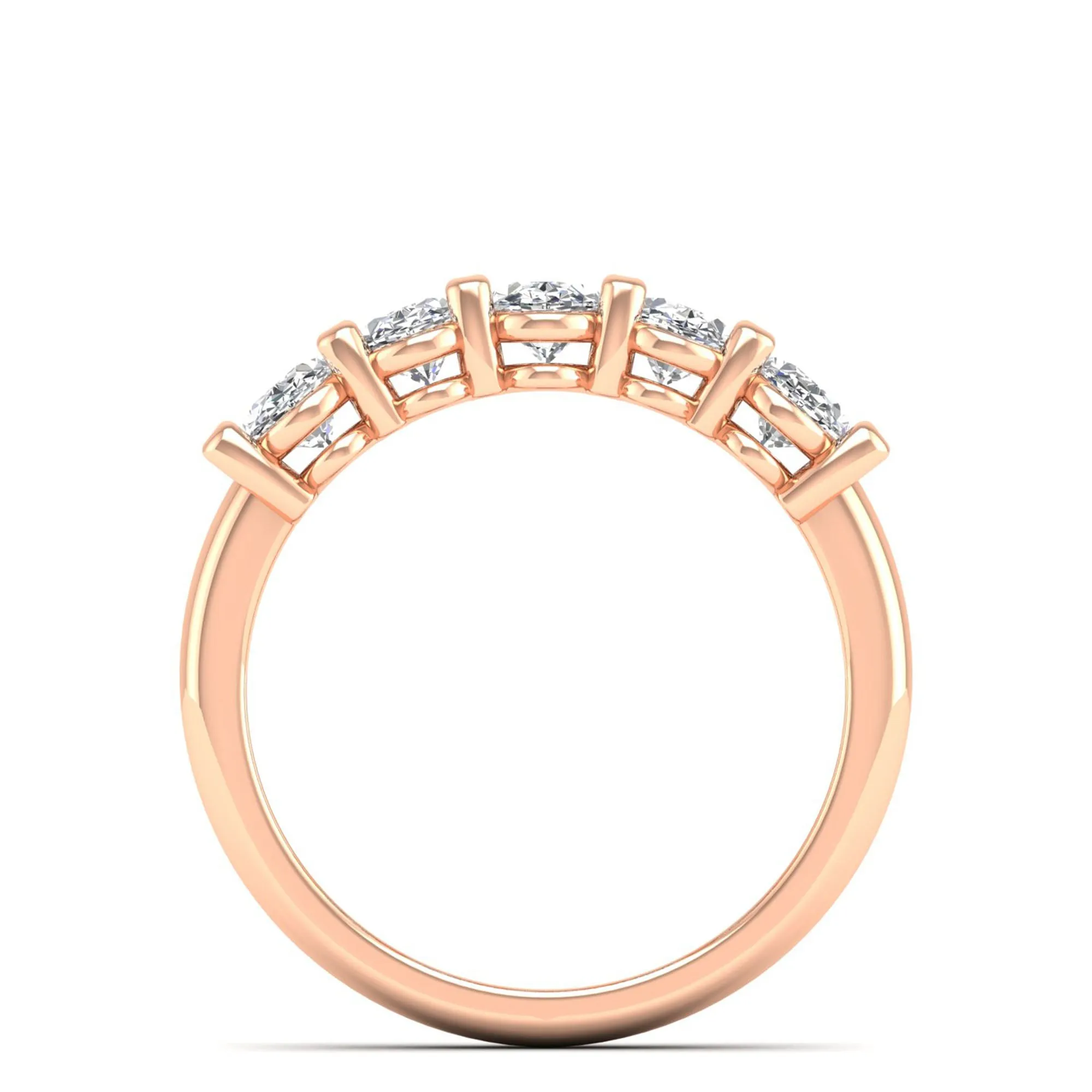 Five Stone Oval Lab Diamond Ring