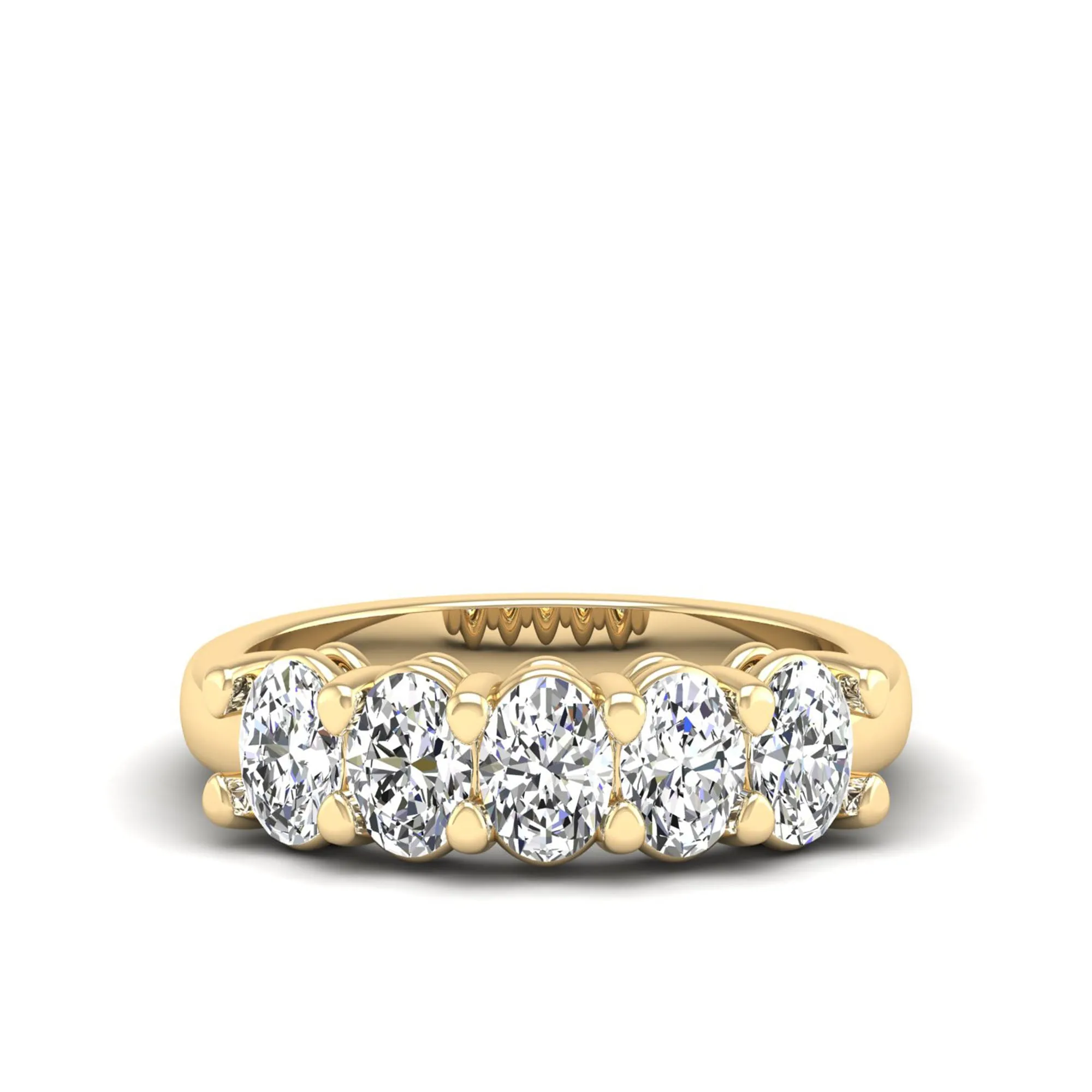 Five Stone Oval Lab Diamond Ring