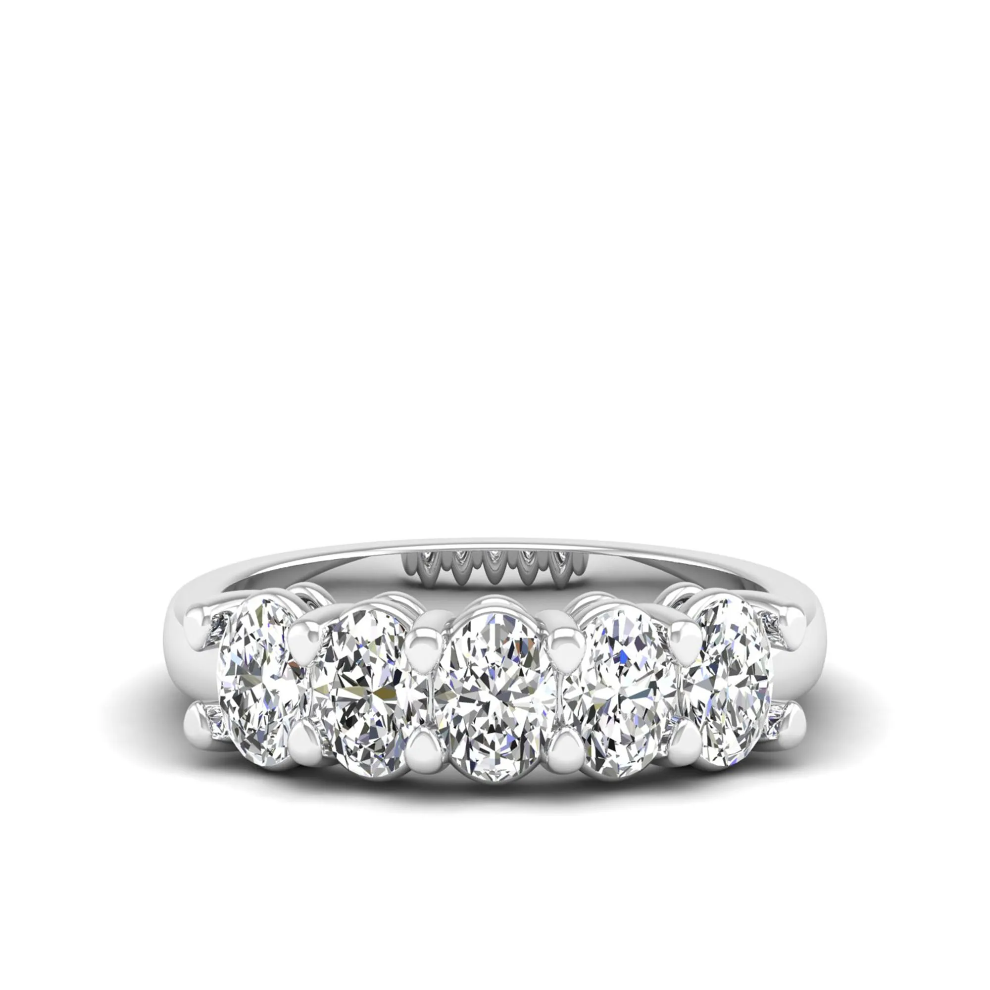Five Stone Oval Lab Diamond Ring