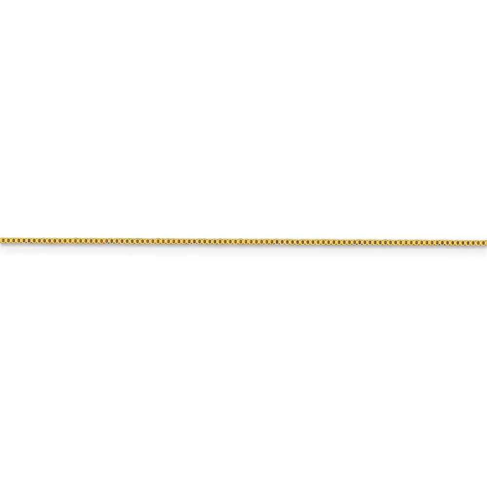 Flash Gold-plated Sterling Silver .8mm Box Chain