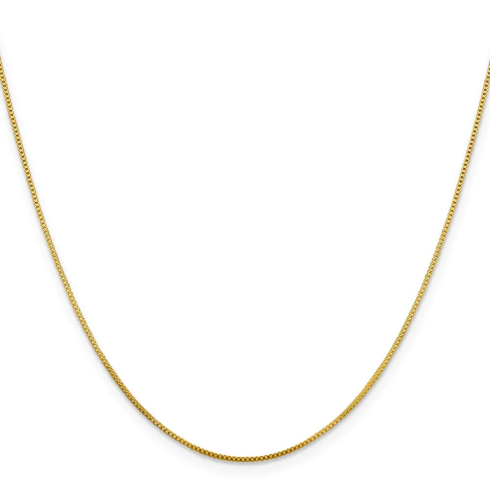 Flash Gold-plated Sterling Silver .8mm Box Chain