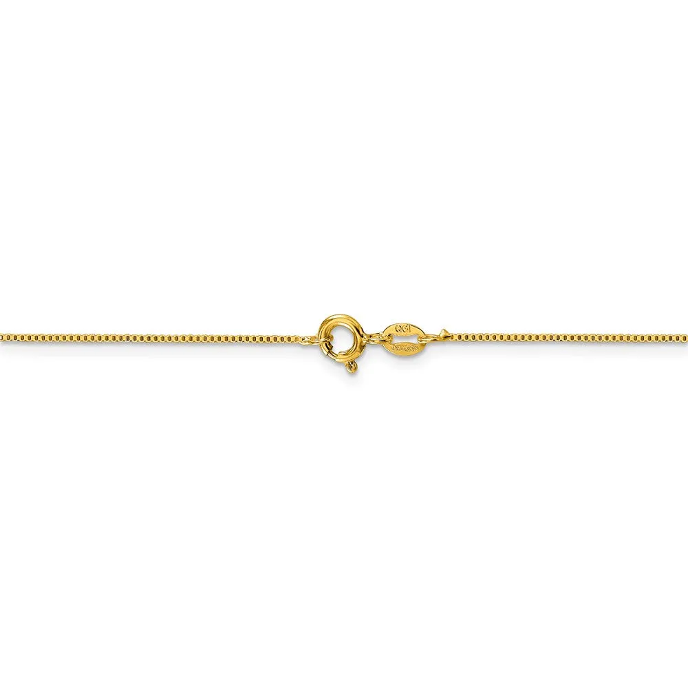 Flash Gold-plated Sterling Silver .8mm Box Chain