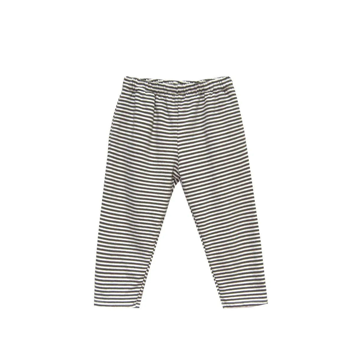 French Terry Charlie Pant - Green Stripe