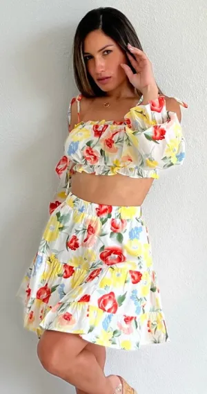 Fresh Picked Floral White Two-Piece Set