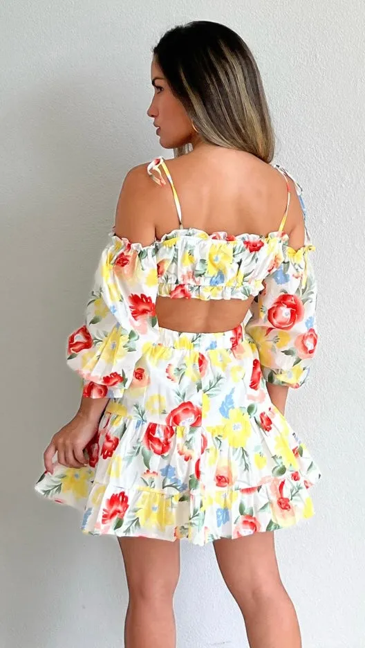 Fresh Picked Floral White Two-Piece Set
