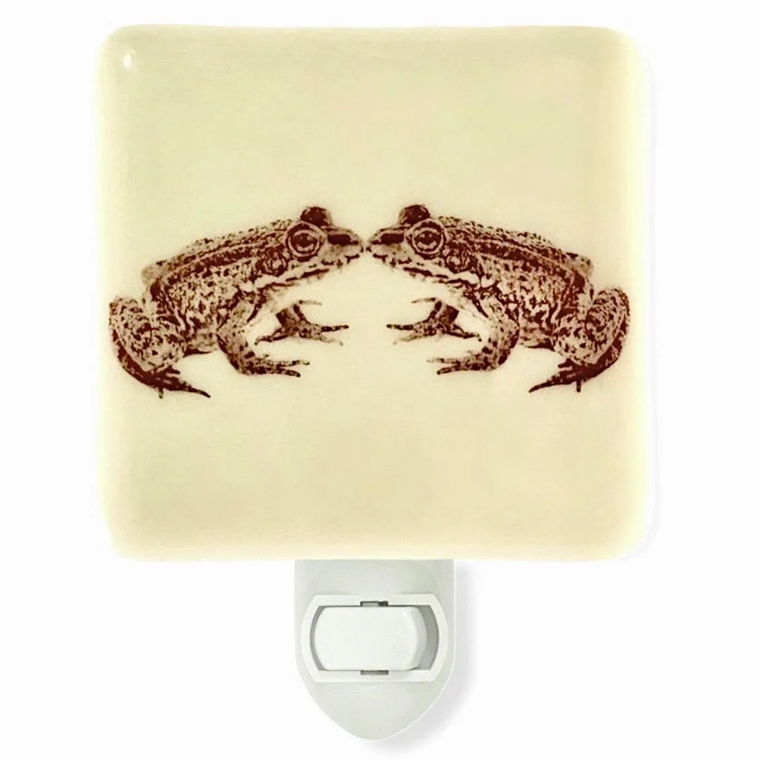 Frog Kiss Night Light Mint Green Glass