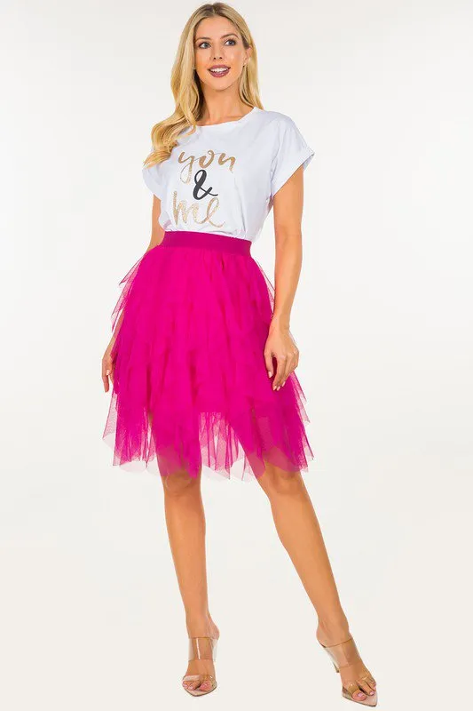 Fuchsia Cowgirl Tulle Skirt