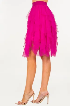 Fuchsia Cowgirl Tulle Skirt