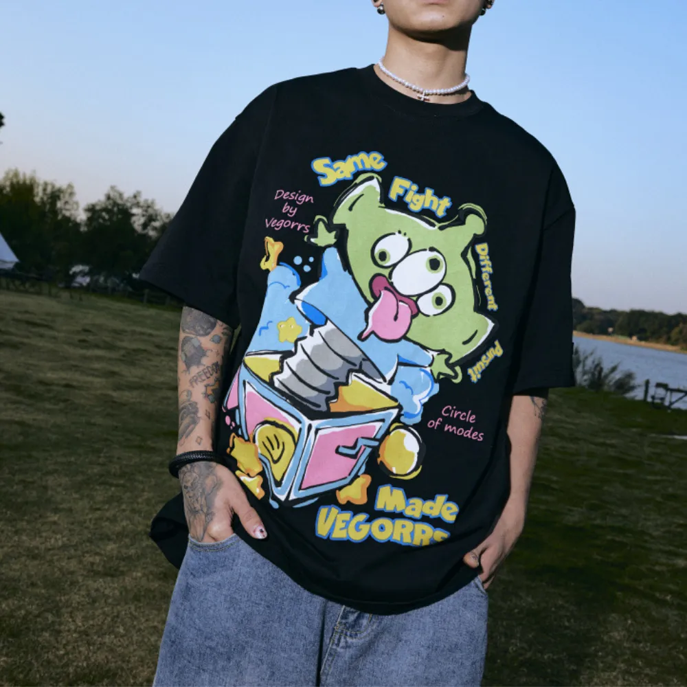 Fun Cartoon Toy Print T-Shirt