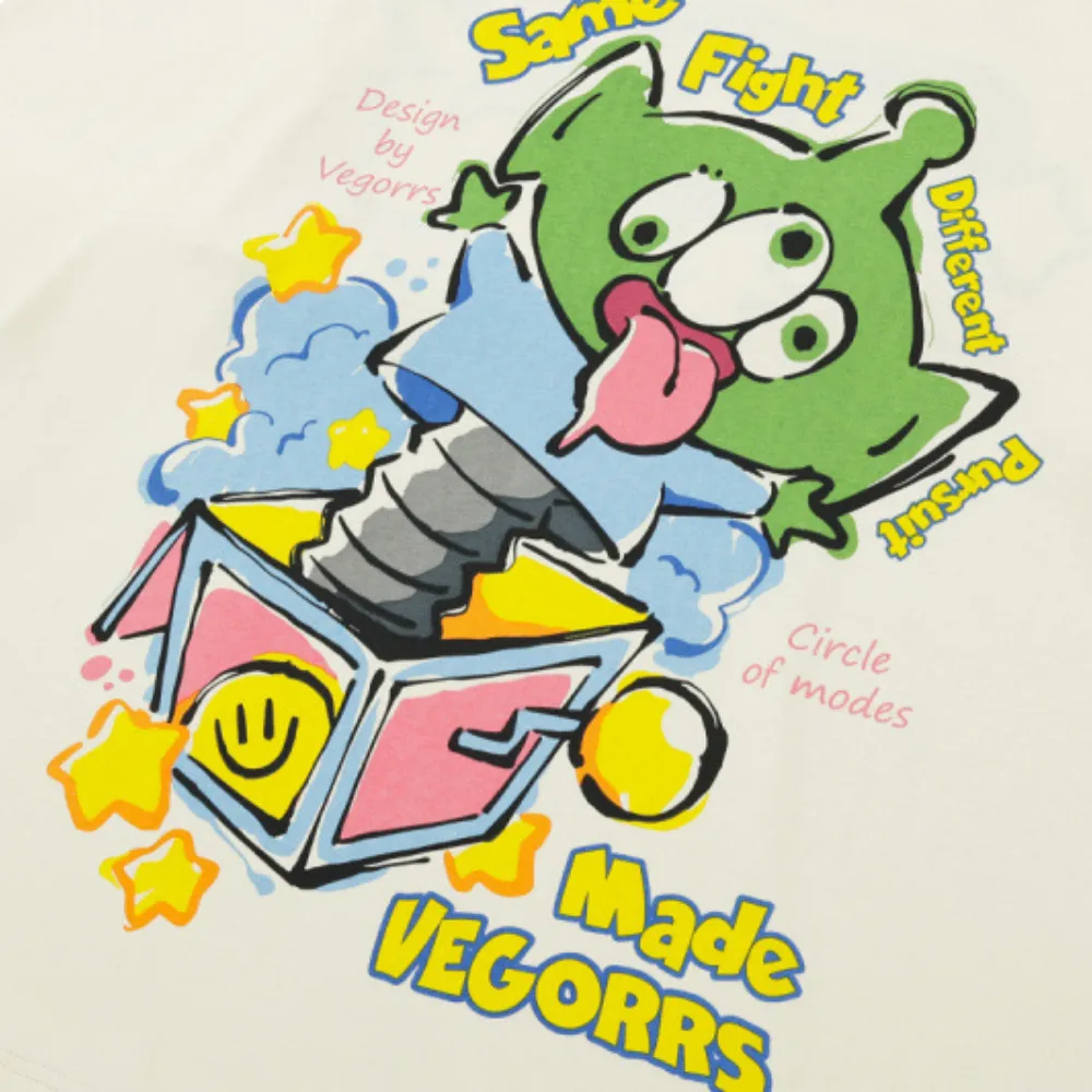 Fun Cartoon Toy Print T-Shirt