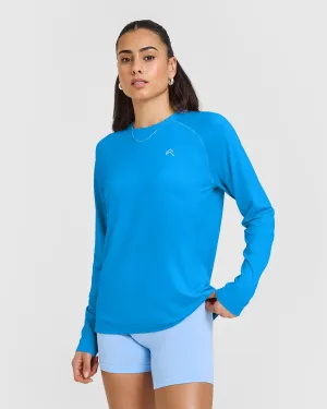 Go To Seamless Loose Long Sleeve Top | Tropical Blue