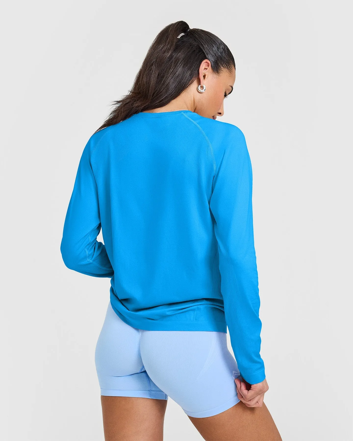 Go To Seamless Loose Long Sleeve Top | Tropical Blue
